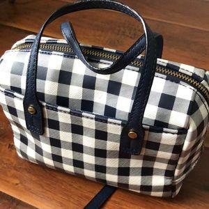 Navy & White Plaid Purse